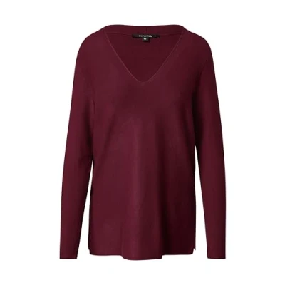 Abbildung von comma MIT Seitlich Geschlitztem SAUM Strickpullover, Damen, Größe: 34, Bordeaux