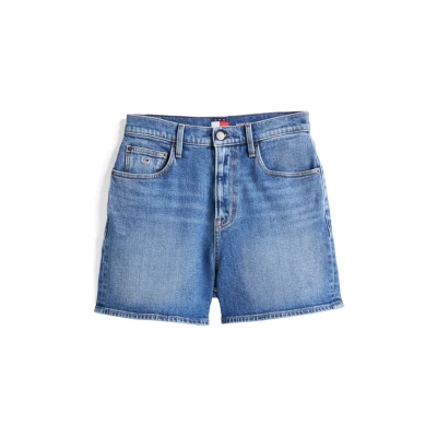 Abbildung von Tommy Jeans Damen Shorts Mom Short High Waist, Blau (Denim Medium), 28W
