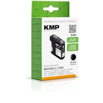 Abbildung von KMP Druckerpatrone B60B schwarz kompatibel zu brother LC 123BK