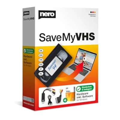 Abbildung von Nero SaveMyVHS Videobearbeitung Digitalisieren von Videokassetten Windows 11/10 / 8/7