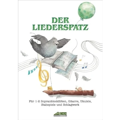 Abbildung von Der Liederspatz Band 1 (mit Begleit CD): Für 2 Sopranblockflöten, Gitarre, Ukulele, Keyboard, Stabspiele und Schlagwerk: Eine bunte Musikauswahl ... geeignet! (Der Blockflötenspatz)