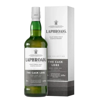 Abbildung von Laphroaig Lore Islay Single Malt Scotch Whisky mit Geschenkverpackung reich und tiefgründig einzigartigem Torfrauch 48% Vol 700ml Einzelflasche(Die Verpackung kann variieren)