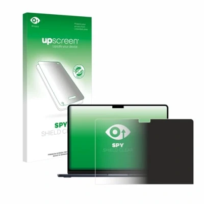 Abbildung von upscreen Anti Spy Blickschutzfolie für Apple MacBook Air 13&quot; M3 2024 Privacy Screen Displayschutz Folie [Sichtschutz, Blaulichtfilter]