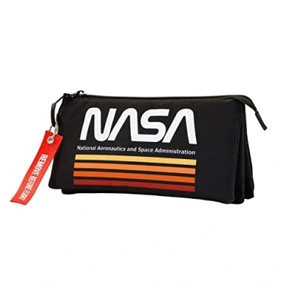Abbildung von NASA Black FAN Dreifach Federmäppchen, Schwarz