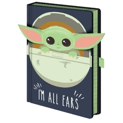 Abbildung von Pyramid Europe Star Wars: The Mandalorian A5 Notizbuch (I&#039;m All Ears Design) Offizielles Lizenzprodukt