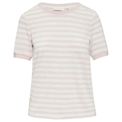 Abbildung von comma casual identity AUS IN Gestreiftem Muster Tshirt print, Damen, Größe: 34, Perlmuttrosa