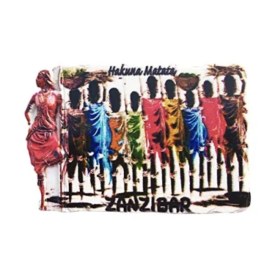 Abbildung von Sansibar Tansania 3D Kühlschrankmagnet Tourist Travel Souvenirs Handgemachte Harz Handwerk Magnetische Aufkleber Home Küche Dekoration Sammlung Geschenk