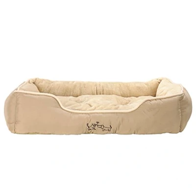 Abbildung von Dehner Tierbett Hunde /Katzenbett Sammy, beige, versch. Größen, hochwertiges Hundebett/Katzenbett, mit herausnehmbarem Liegekissen