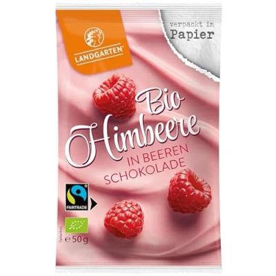 Abbildung von Landgarten Bio Himbeere in Beeren Schokolade 1er Pack (50 g)