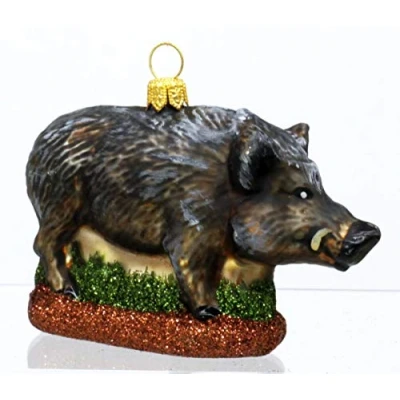 Abbildung von condecoro Wildschwein Christbaumschmuck Jagd Christbaumkugel