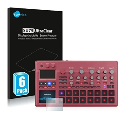 Abbildung von Savvies 6 Stück Schutzfolie für KORG electribe Sampler Displayschutz Folie Ultra Transparent