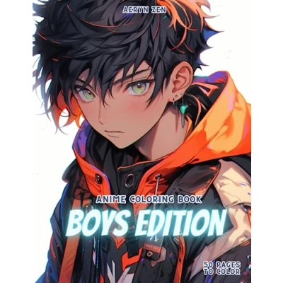 Abbildung von Anime Coloring Book: Boys Edition: Manga Art &amp; Enthusiasts Stress Relief Adult