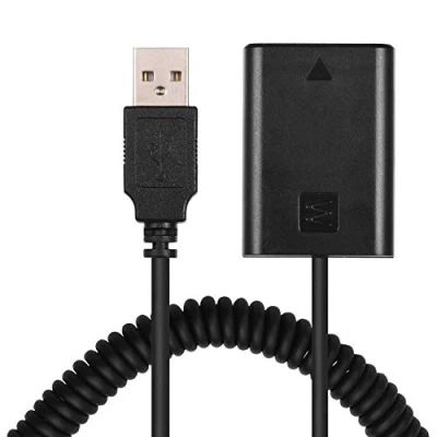 Abbildung von Andoer 5 V USB NP FW50 Dummy Akku Adapter mit flexiblem Federkabel Kompatibel Sony A7 A7II A7R A7S A7RII A7SII A6000 A5000 A3000 NEX5 NEX3 ILDC Kamera