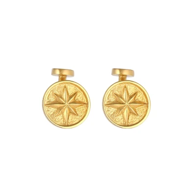 Abbildung von Kuzzoi Maritime LOOK Manschettenknopf goldcoloured, Herren, Größe: One Size, Gold coloured