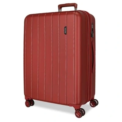 Abbildung von Movom Wood Großer Koffer Rot 52x75x33 cms Hartschalen ABS TSA Schloss 109L 4,9Kgs 4 Doppelräder Erweiterbar