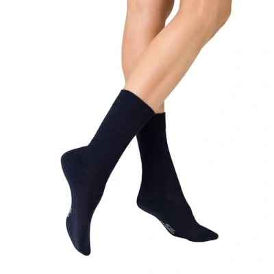 Abbildung von KUNERT Damen Liz druckfreier Bund Strick Socken, Marine 0360, 39/42