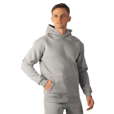 Abbildung von Carlheim Men&#039;s Hoodie Hudson Branded, Stone Grey, XX Large