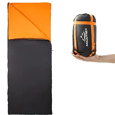 Abbildung von MOUNTREX® Schlafsack Kleines Packmaß &amp; Ultraleicht (700g) Sommer Deckenschlafsack Outdoor Sommerschlafsack Camping, Reise, Festival Koppelbar