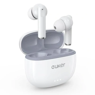 Abbildung von Euker Bluetooth Kopfhörer,Drahtlose Kopfhörer,Bluetooth 5.0 In Ear Kopfhörer,HiFi Stereo,Mit Mikrofon,IPX5 Wasserdicht Ohrhörer,USB C Schnellaufladung
