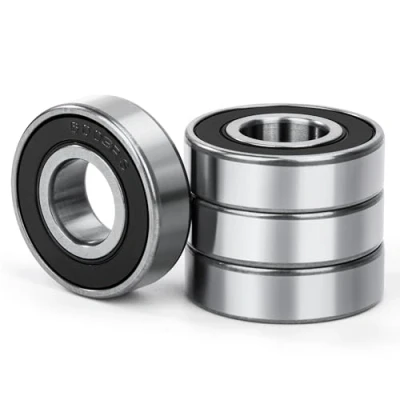 Abbildung von 4 Stück 6003 2RS Kugellager 17x35x10mm Doppelt Geschützte Rillenkugellager Chromstahl und Vorgeschmiert, 6003RS mit Doppeldichtung, für DIY, Drehbänke, Motoren, 3D Drucker