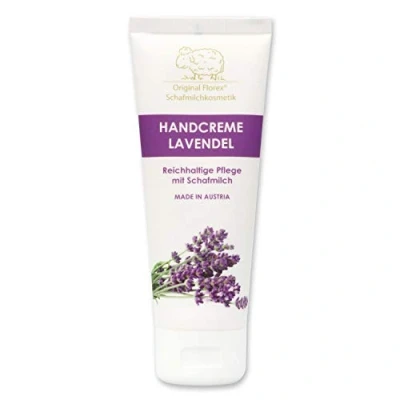 Abbildung von Handcreme mit Schafmilch Lanolin i.d.Tube 70 ml Lavendel Florex Schafmilchkosmetik