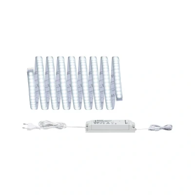 Abbildung von Paulmann 70669 LED Stripe MaxLED 1000 Basisset 3 m 6500 K Tageslichtweiß beschichtet 34W Lichtband 3300 lm 432 230/24 V 60 VA, Silber