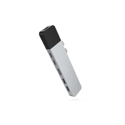 Abbildung von Hyper HyperDrive NET 6 in 2 Hub für USB C MacBook Pro/Air HDMI 4K60Hz HDR, 40Gbps 100W PD, 5Gbps 60W x A 3.0, Gigabit Ethernet Silber