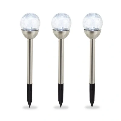 Abbildung von relaxdays Gartenleuchte 3er Set Kugel Solarlampen für außen