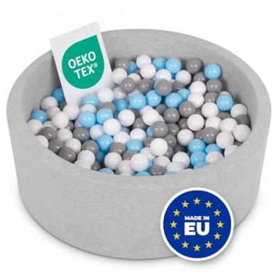 Abbildung von SELONIS Bällebad Kinder 90x30cm Bällepool für Baby 300 Bälle Enthalten
