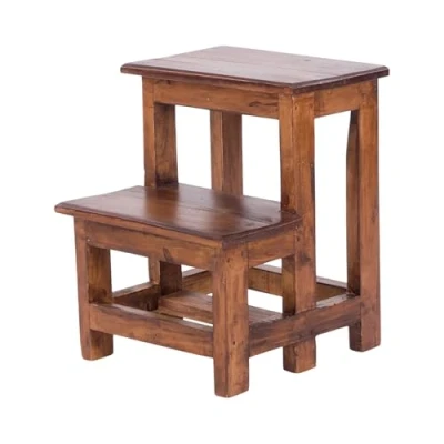 Abbildung von DESIGN DELIGHTS Hocker TRITTLEITER STEP, Recyclingholz, 46x37cm (HxB), natürlicher Holzhock