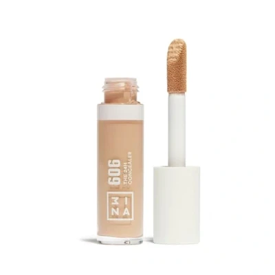 Abbildung von 3INA MAKEUP The 24H Concealer 606 Helle Koralle Alle Hauttypen Langanhaltend Formel Flüssiger dunkle Augenringe Hautunreinheiten Weicher Applikator Vegan Cruelty Free