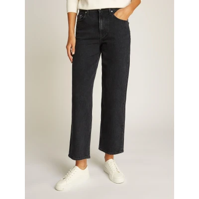 Abbildung von Tommy Jeans Layla Straight Leg, Damen, Größe: 27x30, Denim black
