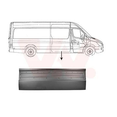 Abbildung von VAN WEZEL 3077174 Radlauf rechts, Schiebetür MERCEDES BENZ: Sprinter 3 T Kastenwagen, 3.5 Bus