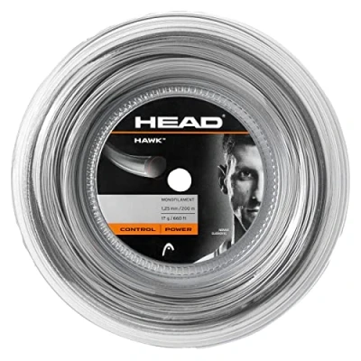 Abbildung von HEAD Unisex Erwachsene Hawk Rolle 200 Tennis Saite, Grey, 18