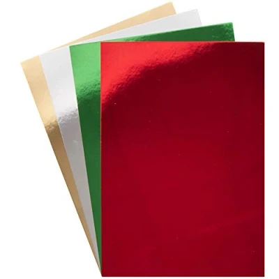 Abbildung von Baker Ross AX300 Din A4 Metallische Pappe In Weihnachtsfarben 20 Stück, Künstler Und Bastelbedarf Für Kinder Zum Saisonalen Basteln Dekorieren Zur Weihnachtszeit, Silber,Gold
