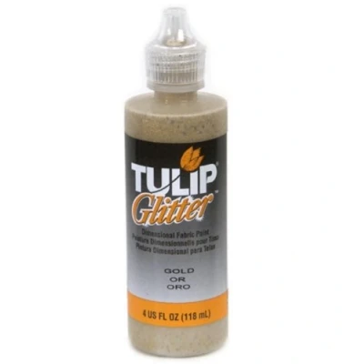 Abbildung von Gold Tulip Glitter Dimensional Fabric Paint 4 Ounces FLG 1