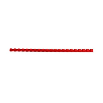 Abbildung von GBC 4028660 Binderücken Plastik, A4, 21 Ringe, 16 mm, 145 Blatt, 100 Stück, rot