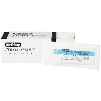 Abbildung von Perma Sharp Nahtmaterial Seide 3/0 T 28 12 Stück