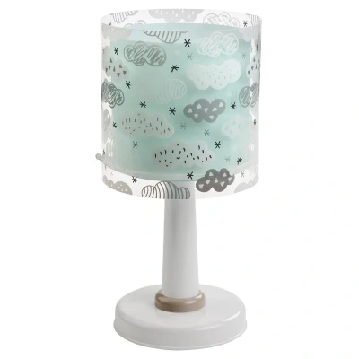 Abbildung von Dalber Kinder Tischlampe Nachttischlampe Wolken Clouds Grün, 15 x 30 cm