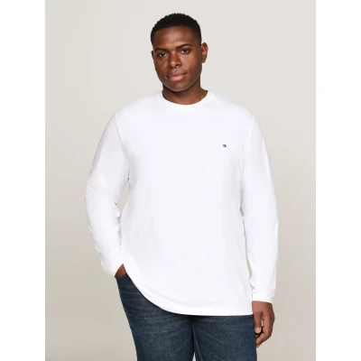 Abbildung von Tommy Hilfiger Stretch SLIM FIT TEE Langarmshirt, Herren, Größe: 3XL, White