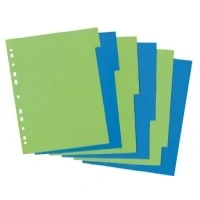 Abbildung von herlitz Register GREENline 6 teilig A4 Karton 2 farb.aus farbintensivem Manilakarton