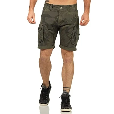 Abbildung von Alpha Industries CREW CAMO Shorts, Herren, Größe: 34, Dark olive