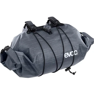 Abbildung von EVOC HANDLEBAR PACK BOA WP 9, Lenkertasche (einrollbare Taschenöffnung, BOA(R) Fit System, Reflektierender Logo Druck, Volumen: 9l, Gewicht: 350 g, Maße: 20 x 35 cm), Carbon Grey