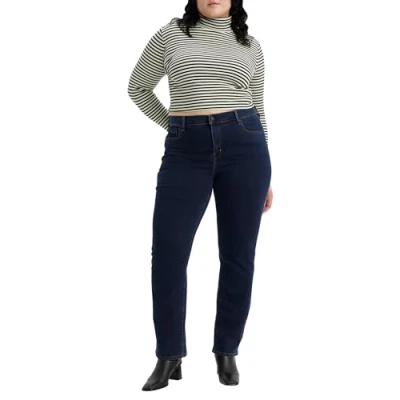 Abbildung von Levi&#039;s Plus Jeans Straight Leg, Damen, Größe: 46x34, Blue denim