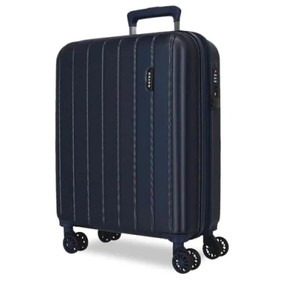 Abbildung von Movom Wood Kabinenkoffer Blau 40x55x20 cms Hartschalen ABS TSA Schloss 38L 3,2Kgs 4 Doppelräder Erweiterbar Handgepäck