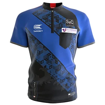 Abbildung von Target Darts Coolplay kragenloses Glen &#039;Duzza&#039; Durrant 2022 Pro Dartshirt 3XL