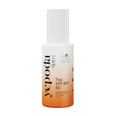 Abbildung von Yepoda Getönte Sonnencreme The SPF BFF, Tagescreme mit Lichtschutzfaktor (LSF 50), Mineralische Zink feuchtigkeitsspendender Aloe Vera und Hyaluronsäure (50 ml)