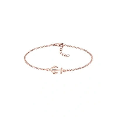 Abbildung von Elli Anchor Armband Rose goldcoloured, Damen, Größe: 17, gold coloured
