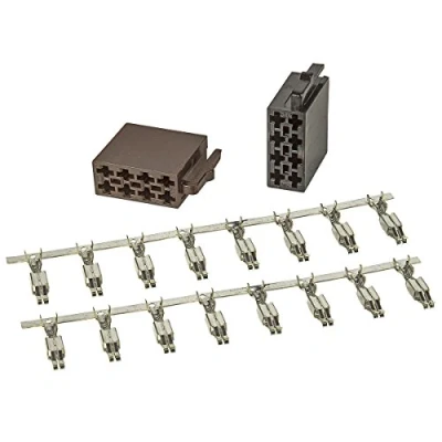 Abbildung von tomzz Audio 5800 126 ISO Stecker Gehäuse Montage Set Strom + Lautsprecher incl. Kontakte für Autoradiokabel