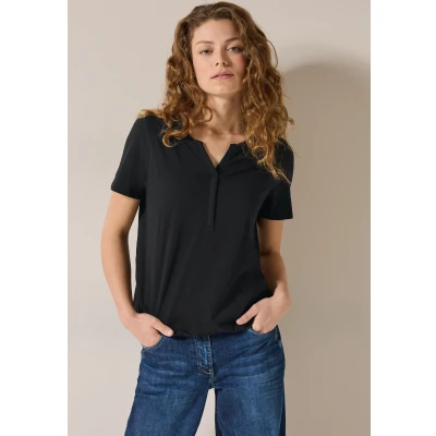 Abbildung von Cecil LOOK Tshirt basic, Damen, Größe: XXL, Schwarz